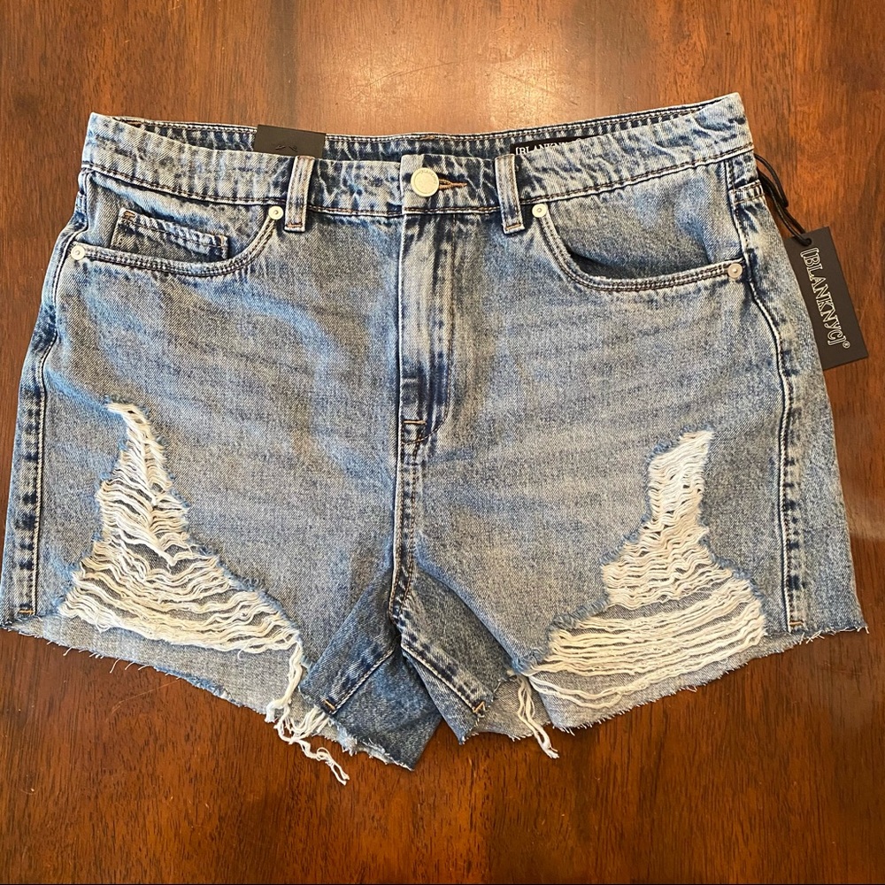 NWT BLANK NYC High Rise Denim Shorts - Size 30